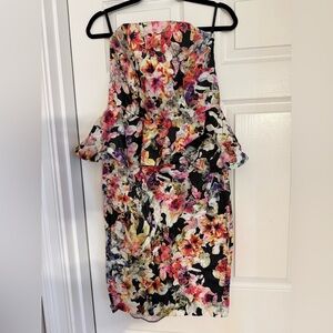 Floral Strapless Dress